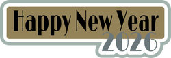 Happy New Year 2026 - Scrapbook Page Title Sticker