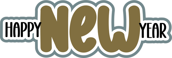 Happy New Year - Scrapbook Page Title Sticker