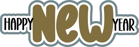 Happy New Year - Scrapbook Page Title Sticker