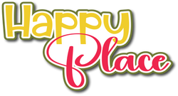 Happy Place - Scrapbook Page Title Sticker