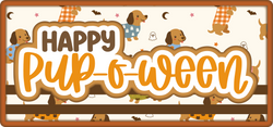 Happy Pup-O-Ween - Scrapbook Page Title Die Cut