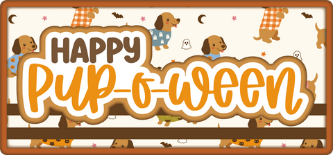 Happy Pup-O-Ween - Scrapbook Page Title Die Cut