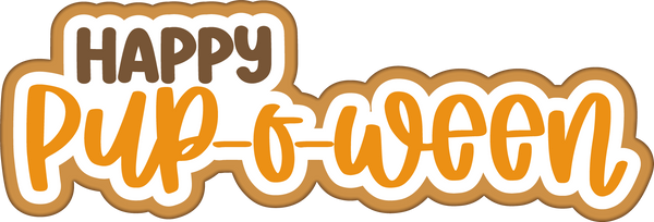 Happy Pup-O-Ween - Scrapbook Page Title Sticker