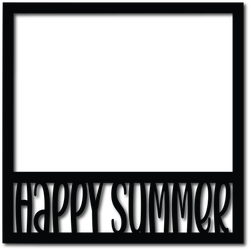 Happy Summer - Scrapbook Overlay - Digital Cut File - SVG - INSTANT DOWNLOAD