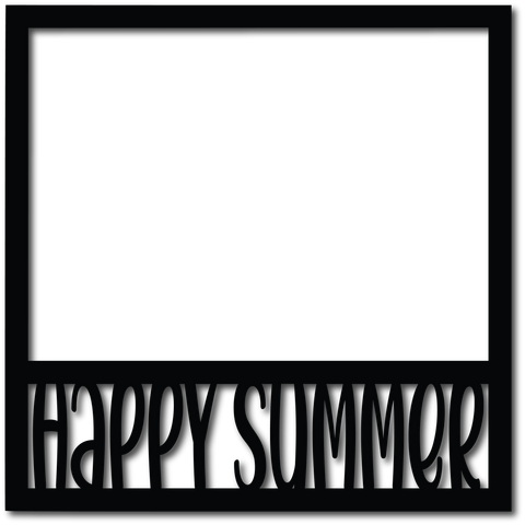 Happy Summer - Scrapbook Overlay - Digital Cut File - SVG - INSTANT DOWNLOAD