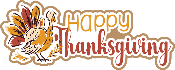 Happy Thanksgiving - Scrapbook Page Title Die Cut