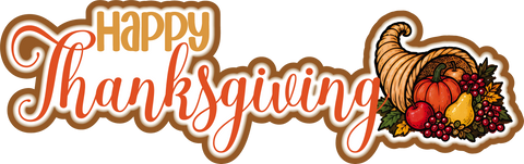 Happy Thanksgiving - Scrapbook Page Title Die Cut