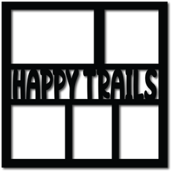 Happy Trails - 5 Frames - Scrapbook Overlay - Digital Cut File - SVG - INSTANT DOWNLOAD