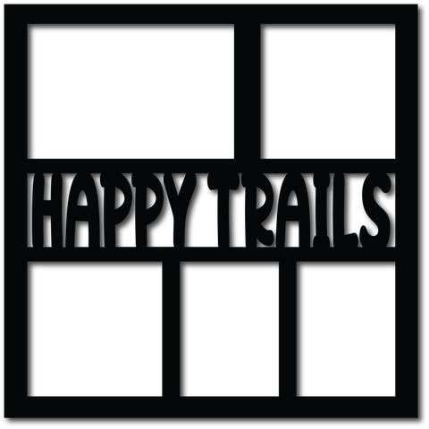 Happy Trails - 5 Frames - Scrapbook Overlay - Digital Cut File - SVG - INSTANT DOWNLOAD