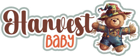 Harvest Baby - Scrapbook Page Title Die Cut