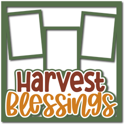 Harvest Blessings - 3 Frames - Layered Overlay - Digital Cut File - SVG - INSTANT DOWNLOAD