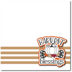 Harvest Blessings - Printed Premade Scrapbook Page 12x12 Layout