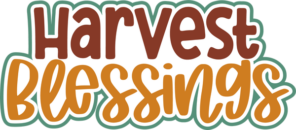Harvest Blessings - Scrapbook Page Title Sticker