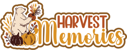Harvest Memories - Scrapbook Page Title Die Cut