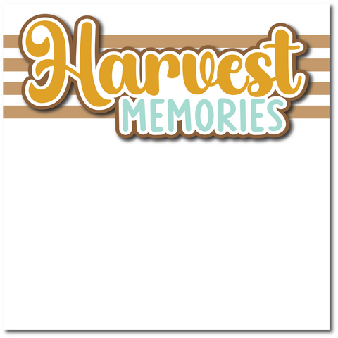 Harvest Memories - Printed Premade Scrapbook Page 12x12 Layout