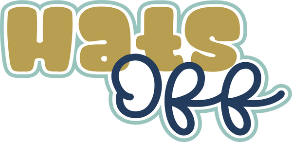 Hats Off - Scrapbook Page Title Sticker