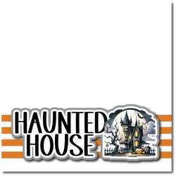 Haunted House - Printed Premade Scrapbook Page 12x12 Layout