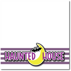 Haunted House - Printed Premade Scrapbook Page 12x12 Layout