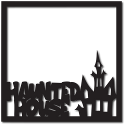 Haunted House - Scrapbook Overlay - Digital Cut File - SVG - INSTANT DOWNLOAD