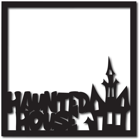 Haunted House - Scrapbook Overlay - Digital Cut File - SVG - INSTANT DOWNLOAD