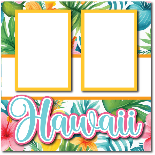 Hawaii - Printed Premade Scrapbook Page 12x12 Layout