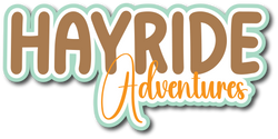 Hayride Adventures - Scrapbook Page Title Die Cut