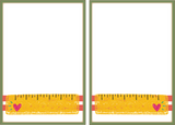 Hello - School Rulers - Back to School - Scrapbook Page Photo Mat Set