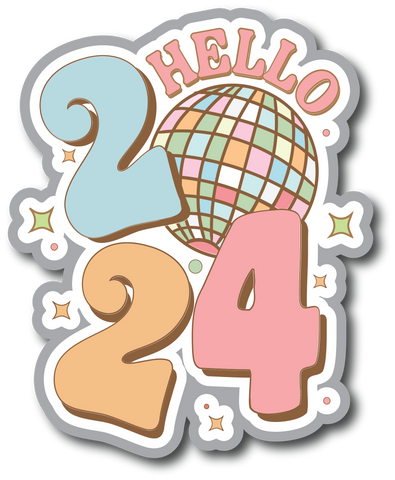 Hello 2024 - Scrapbook Page Title Sticker