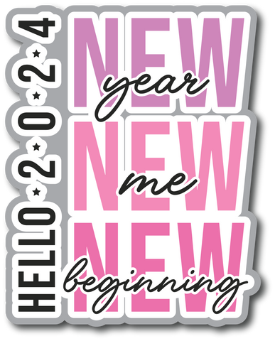 Hello 2024 - Scrapbook Page Title Sticker