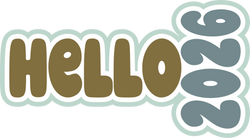 Hello 2026 - Scrapbook Page Title Sticker