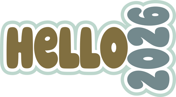 Hello 2026 - Scrapbook Page Title Sticker