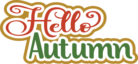 Hello Autumn - Scrapbook Page Title Die Cut