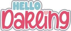 Hello Darling - Scrapbook Page Title Die Cut
