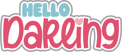 Hello Darling - Scrapbook Page Title Sticker