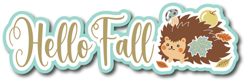 Hello Fall - Scrapbook Page Title Die Cut