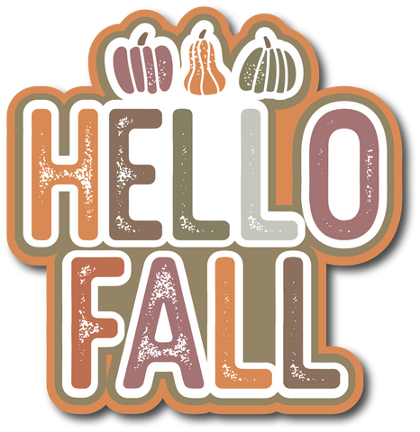 Hello Fall - Scrapbook Page Title Die Cut