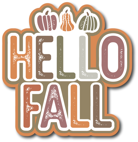 Hello Fall - Scrapbook Page Title Sticker