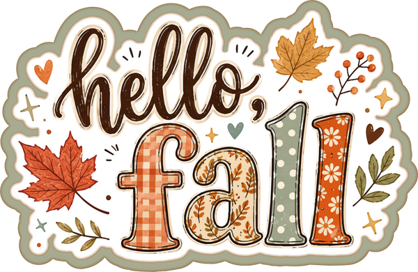 Hello Fall - Scrapbook Page Title Sticker