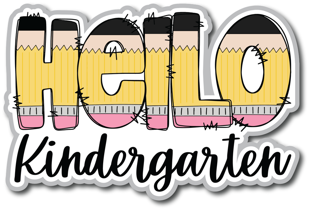 Hello Kindergarten - Scrapbook Page Title Sticker – Autumn's Crafty Corner