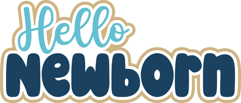 Hello Newborn - Scrapbook Page Title Die Cut