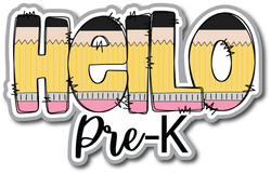 Hello Pre-K - Scrapbook Page Title Sticker