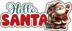 Hello Santa - Scrapbook Page Title Die Cut