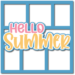 Hello Summer - Layered Overlay - Digital Cut File - SVG - INSTANT DOWNLOAD