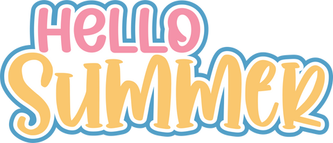 Hello Summer - Scrapbook Page Title Sticker