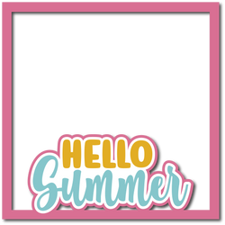 Hello Summer Layered Overlay - Digital Cut File - SVG - INSTANT DOWNLOAD