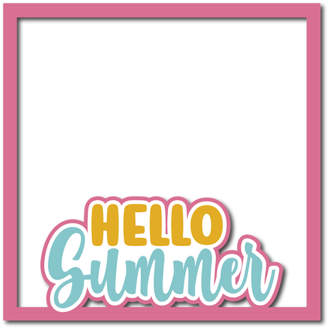 Hello Summer Layered Overlay - Digital Cut File - SVG - INSTANT DOWNLOAD