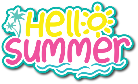 Hello Summer - Scrapbook Page Title Sticker