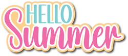 Hello Summer  - Scrapbook Page Title Sticker