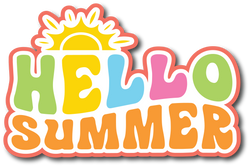Hello Summer - Scrapbook Page Title Sticker