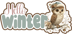 Hello Winter - Scrapbook Page Title Sticker
